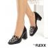 Pantofi office dama The Flexx din piele naturala Patricia negru animal print